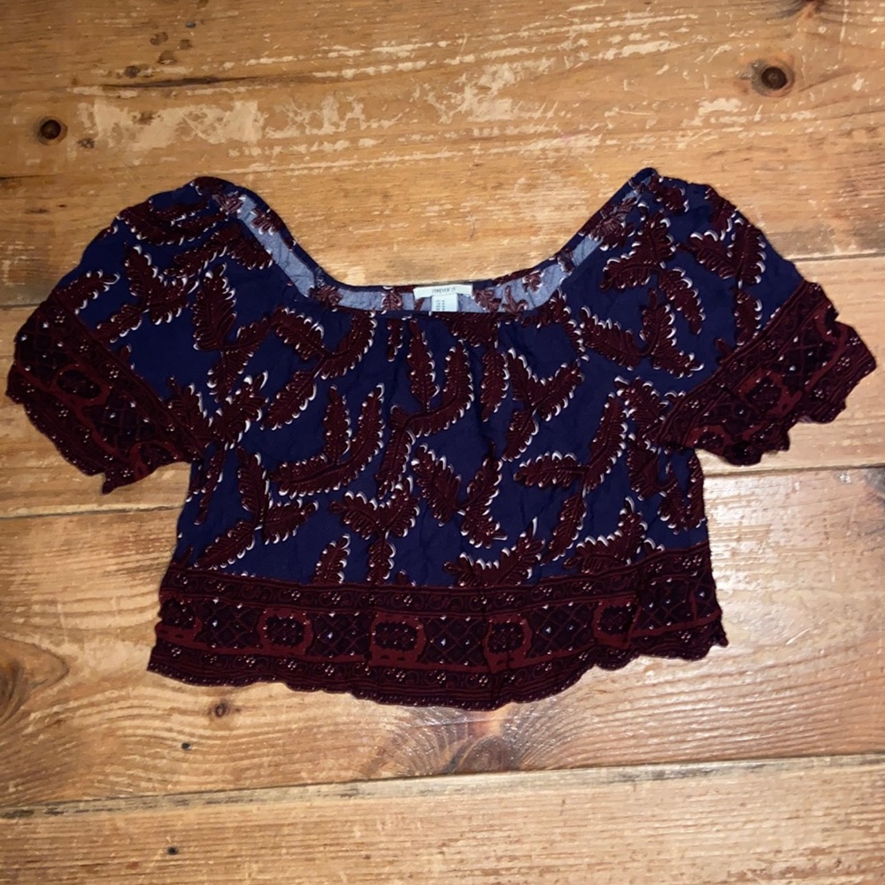 Forever 21 - blue & red shirt (M)